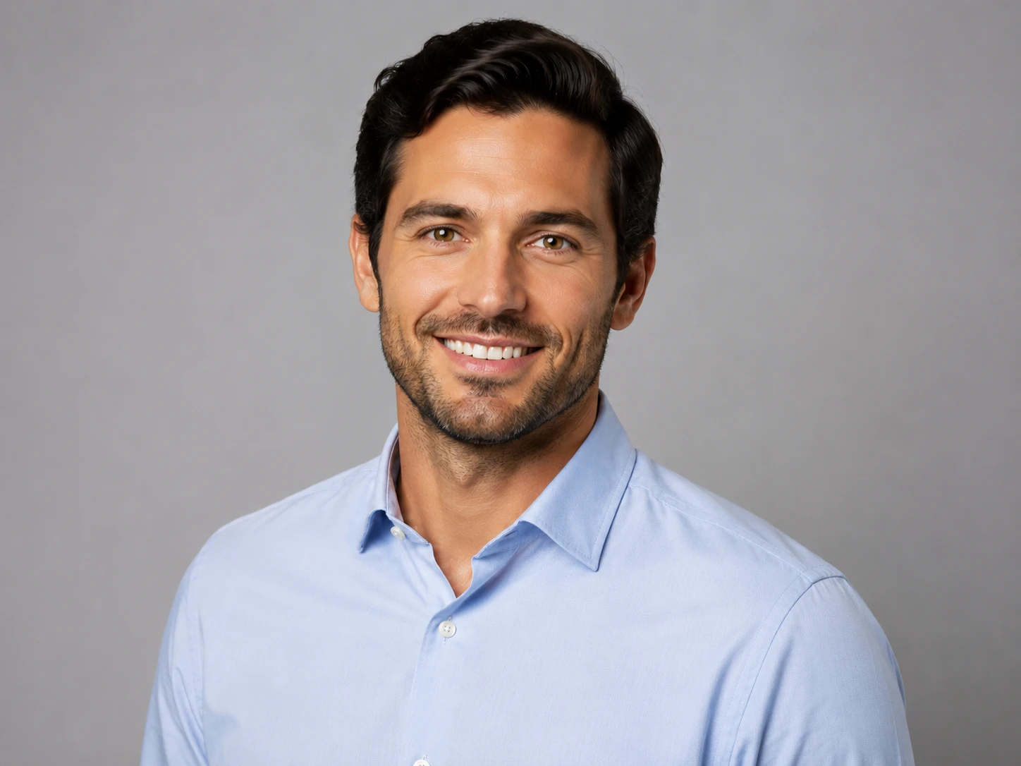 Clean professional headshot with emoji overlay removed