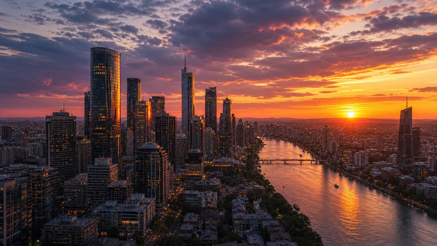 Professional aerial city footage after removing the repeating PREVIEW ONLY watermark pattern