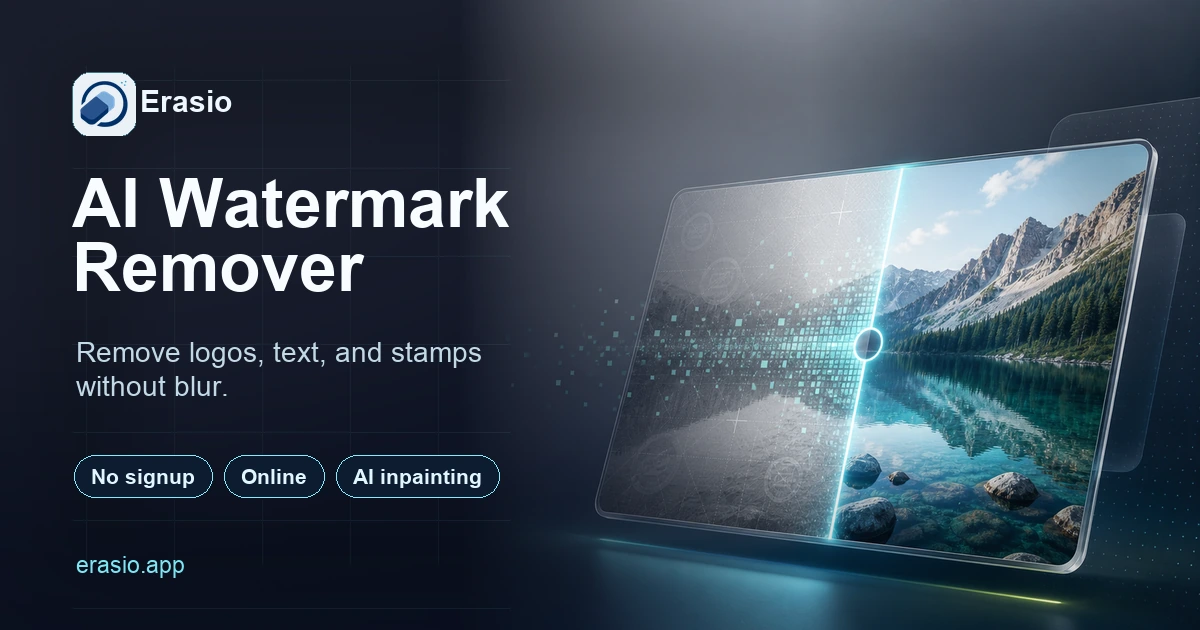Erasio - Remove watermarks, text, and unwanted objects with AI